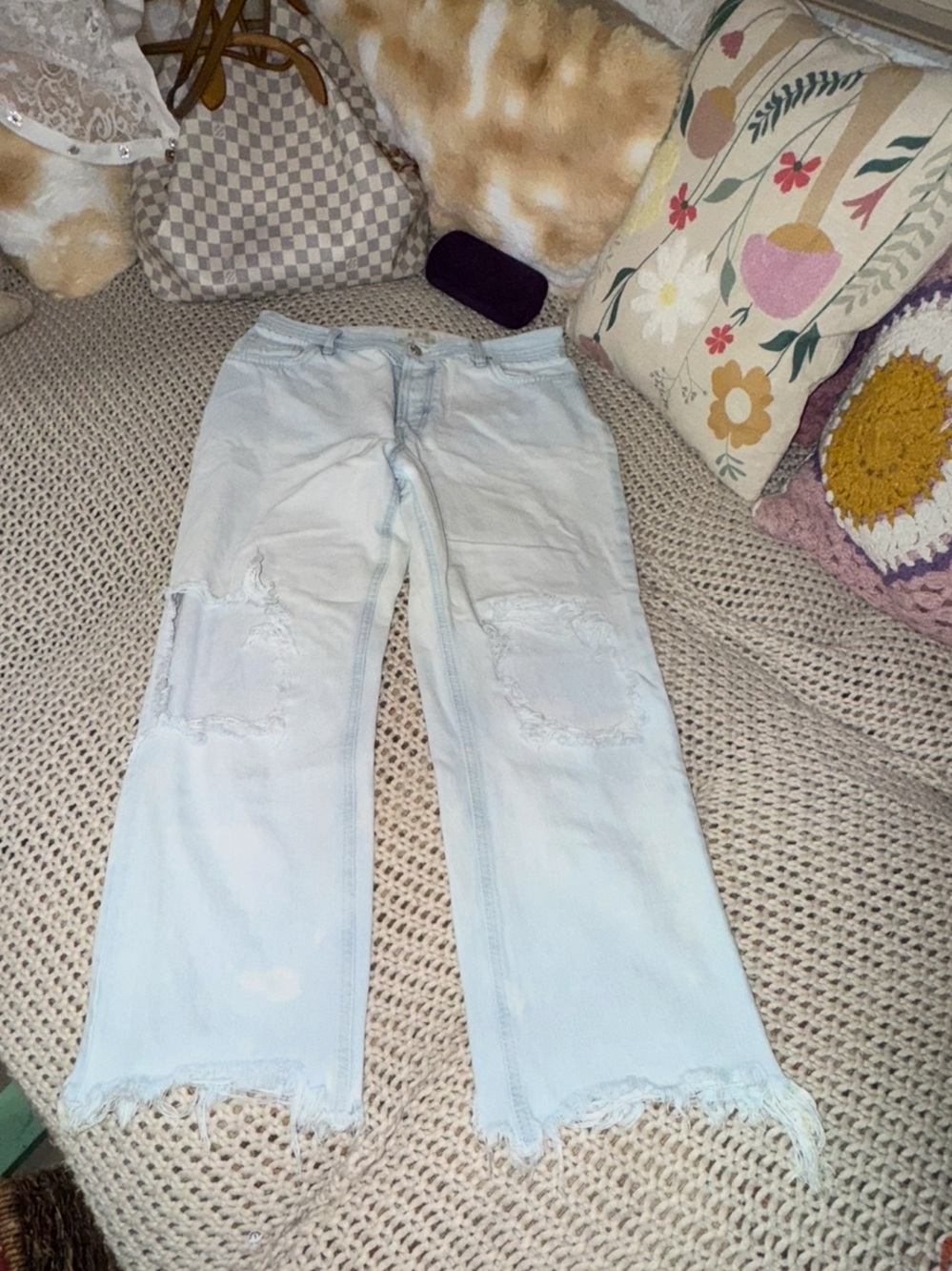 We the free Maggie acid wash distressed jeans